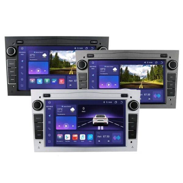 Opel Astra H J Vectra Antara Zafira Corsa C D Vivaro Meriva Android multimédia Szürke / Fekete / Grafit szürke színben