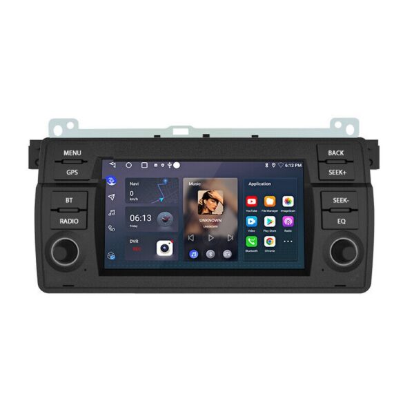 BMW E46 Android multimédiás fejegység, modern felhasználói felülettel, rádióval, zenével és alkalmazás támogatással