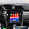 Honda Civic 2015–2020 Android multimédia fejegység CarPlay és Android Auto funkcióval, nagyméretű Tesla kijelzővel.