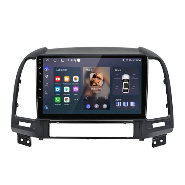 hyundai santafe android multimédia fejegység beépítőkerettel és kábelekkel