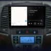 Hyundai Santa Fe Android fejegység osztott képernyős üzemmódban – navigáció és zenelejátszó egyszerre