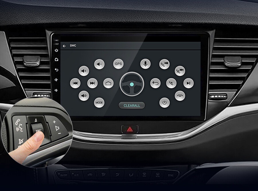 Opel Astra K Android multimédia multikormány vezérlés támogatással