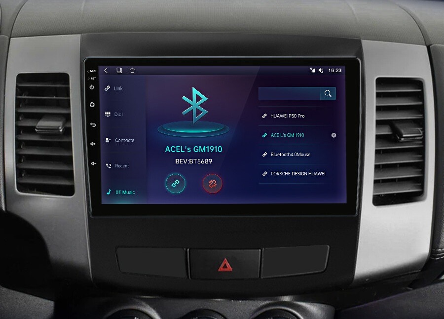 Mitsubishi Outlander 2005–2011 Bluetooth kihangosító és telefoncsatlakoztatás Android fejegységen