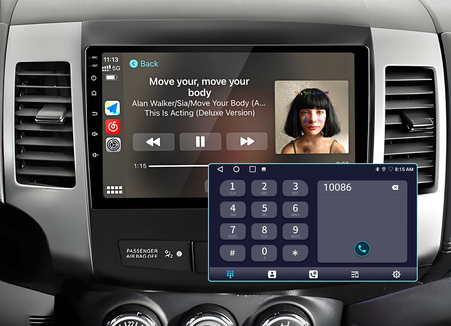 Mitsubishi Outlander 2005–2011 Apple CarPlay és Android Auto kompatibilis multimédia rendszer