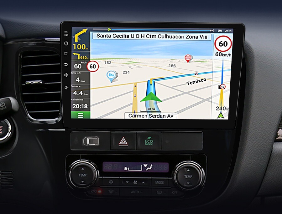Mitsubishi Outlander 2012-2018 Android fejegység GPS navigáció térképes megjelenítéssel