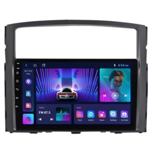 Mitsubishi Pajero 4 V80 V90 2006–2014 Android autórádió fejegység kerettel, 9 colos érintőkijelző, gyári illeszkedés