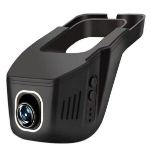Full HD fedélzeti menet rögzítő kamera elölnézetben, visszapillantóra szerelhető gyári kinézetű nagy látószögű autós dashcam éjjellátó funkcióval