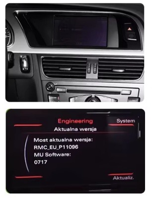 Audi RMC gyári kijelző frissítése CarPlay és Android Auto támogatással modul segítségével