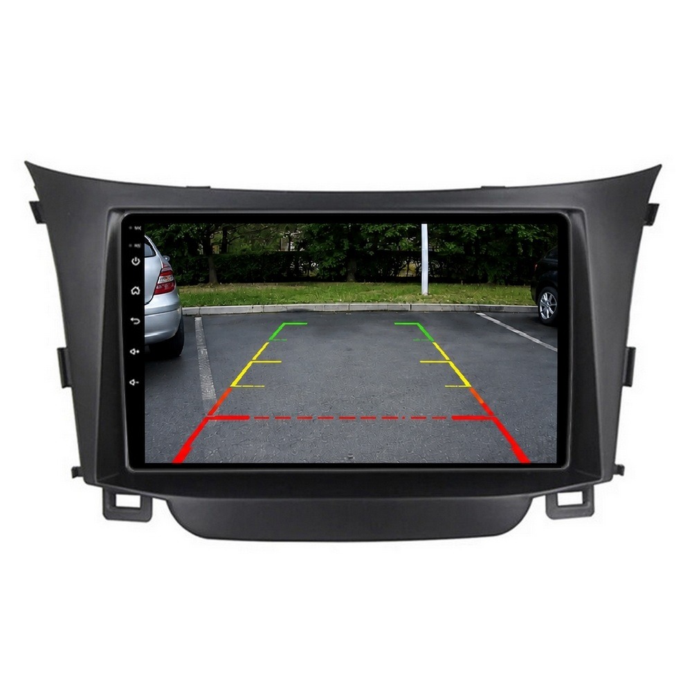 Hyundai i40 2011-2019 Android multimédia HD tolatókamera megjelenítéssel és parkolási segédvonalakkal.